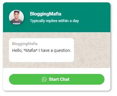Full WhatsApp Chat Chat Widget for Blogger